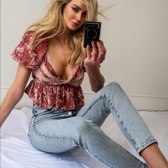 Free People Yours Truly Velvet Top - Picture 7 of 7